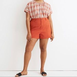 Madewell High Waist Shorts in Orange
